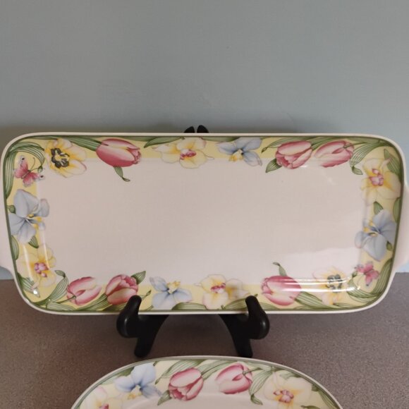 Villeroy and Boch Canari Pattern set of 2 Serving Plates - Picture 3 of 5